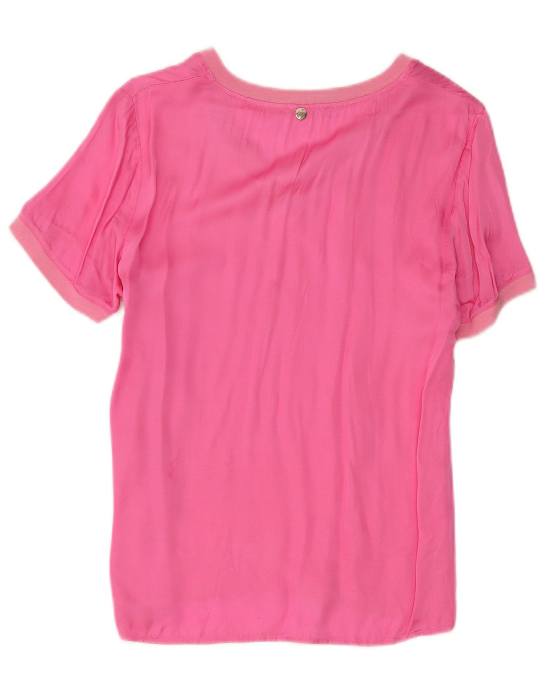 Liu Jo Dame Bluse Top UK 10 Lille Pink Bomuld