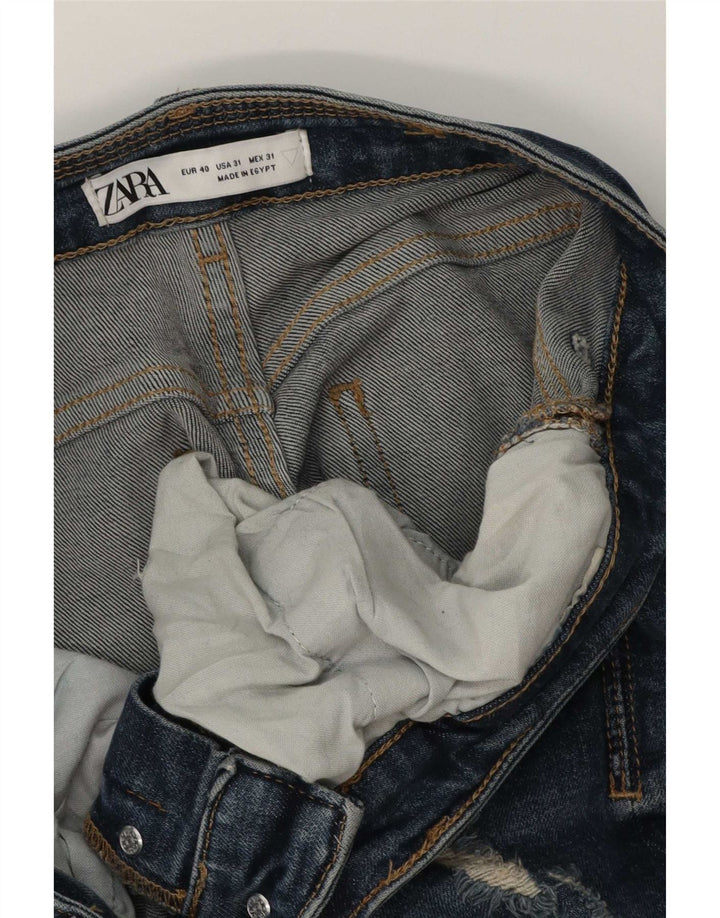 Zara Herre Distressed Skinny Jeans EU 40 Medium W31 L30 Blå