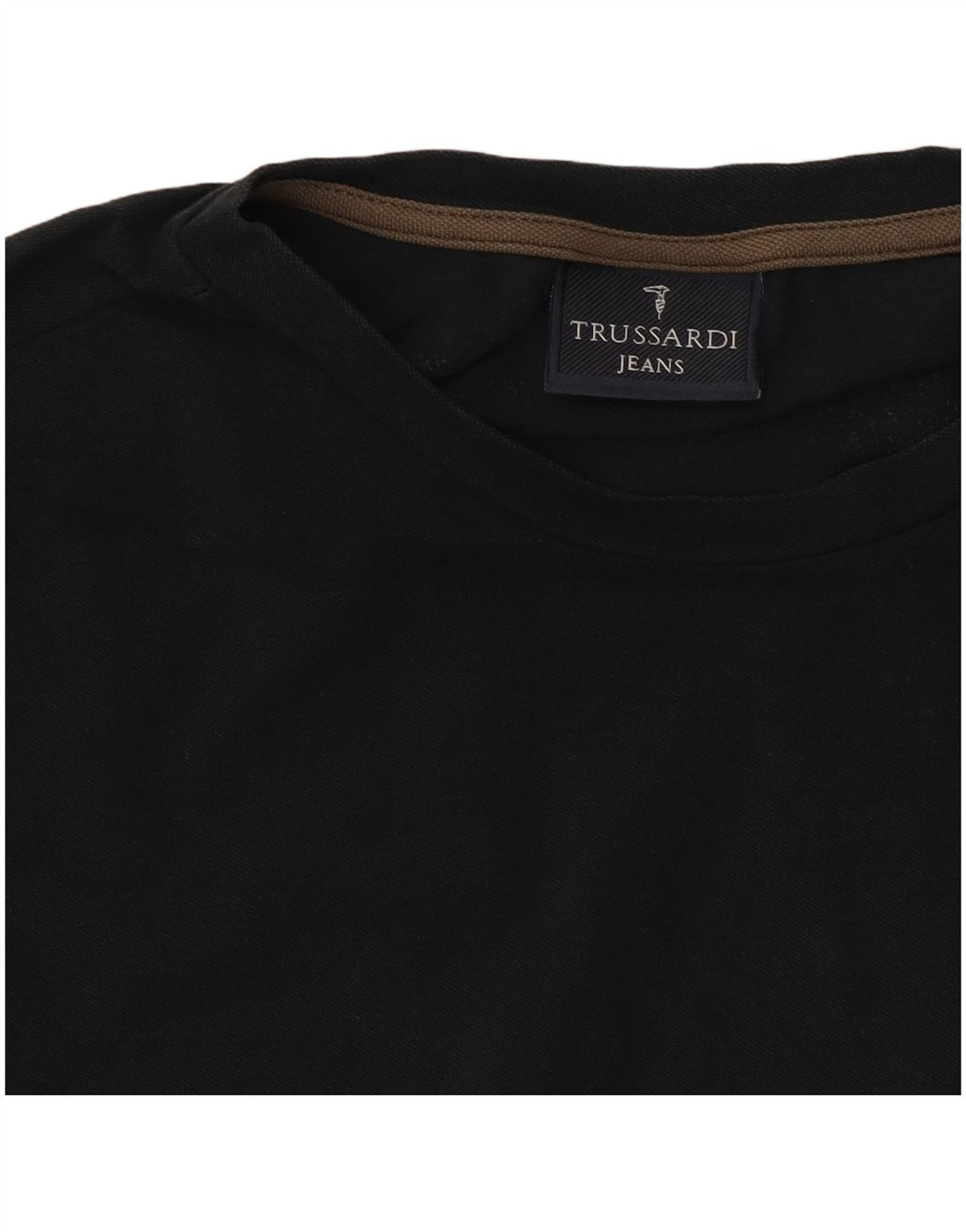 TRUSSARDI JEANS Herre grafisk T-shirt Top Medium Sort Bomuld