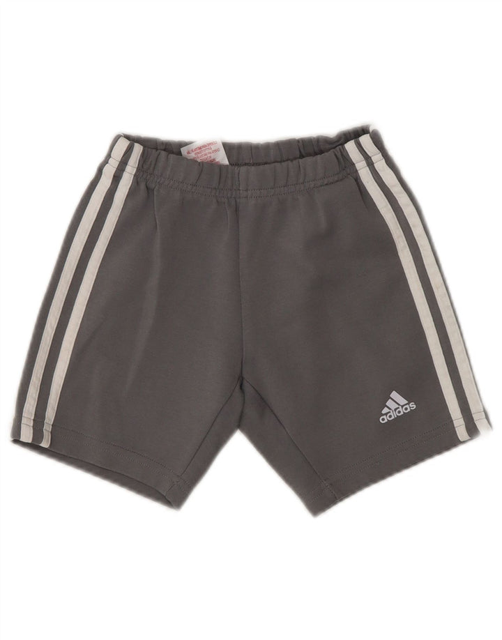 ADIDAS Boys Sport Shorts 3-4 Years  Grey Cotton
