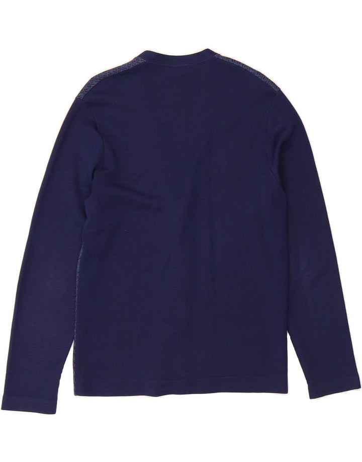 VEDONEIRE Mens Cardigan Sweater Medium Navy Blue Argyle/Diamond Vintage Vedoneire and Second-Hand Vedoneire from Messina Hembry 