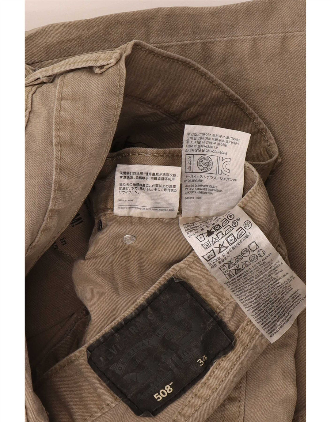Levi's Herre 508 denimshorts W34 Large Beige Bomuld
