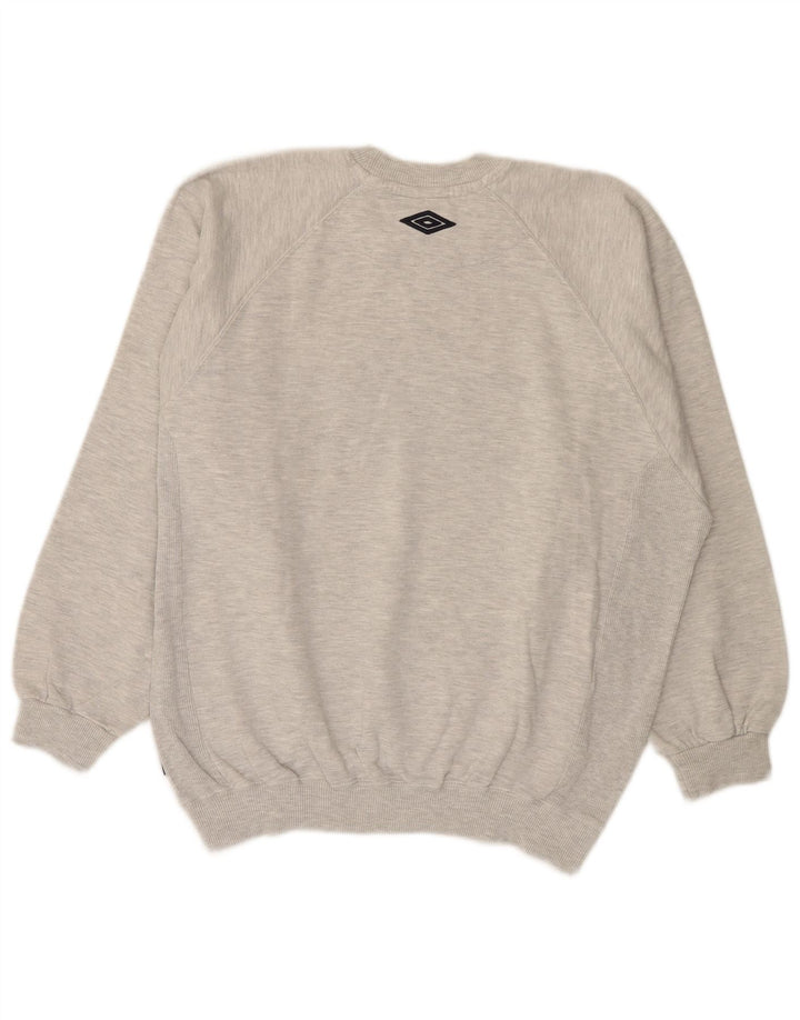 UMBRO Grafisk sweatshirt til mænd, stor grå flækket bomuld