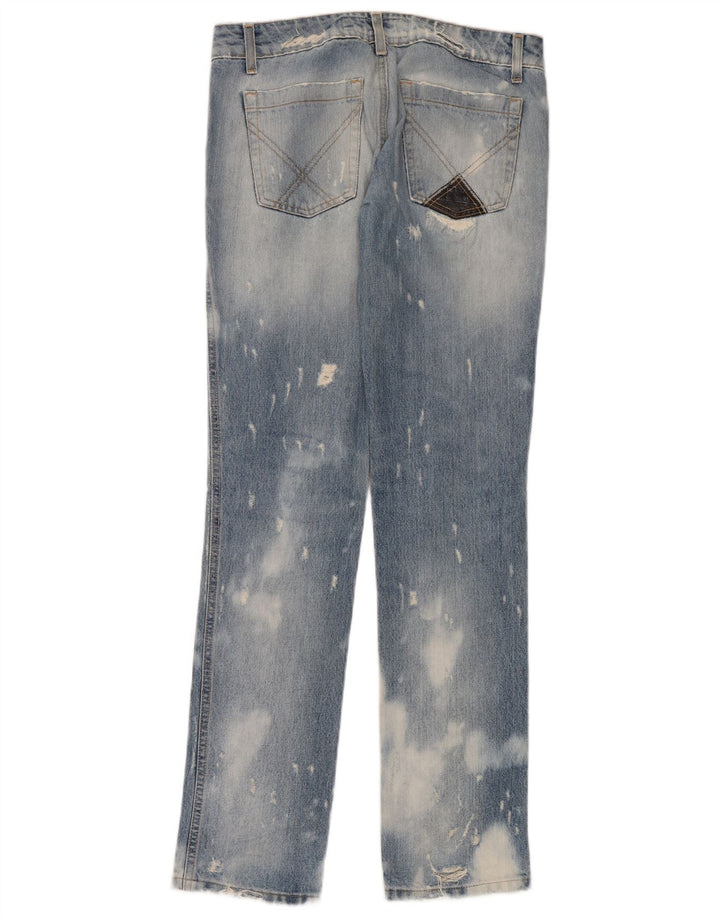 Roy Rogers Dame Seven Bell Distressed Straight Jeans W30 L34 Blå