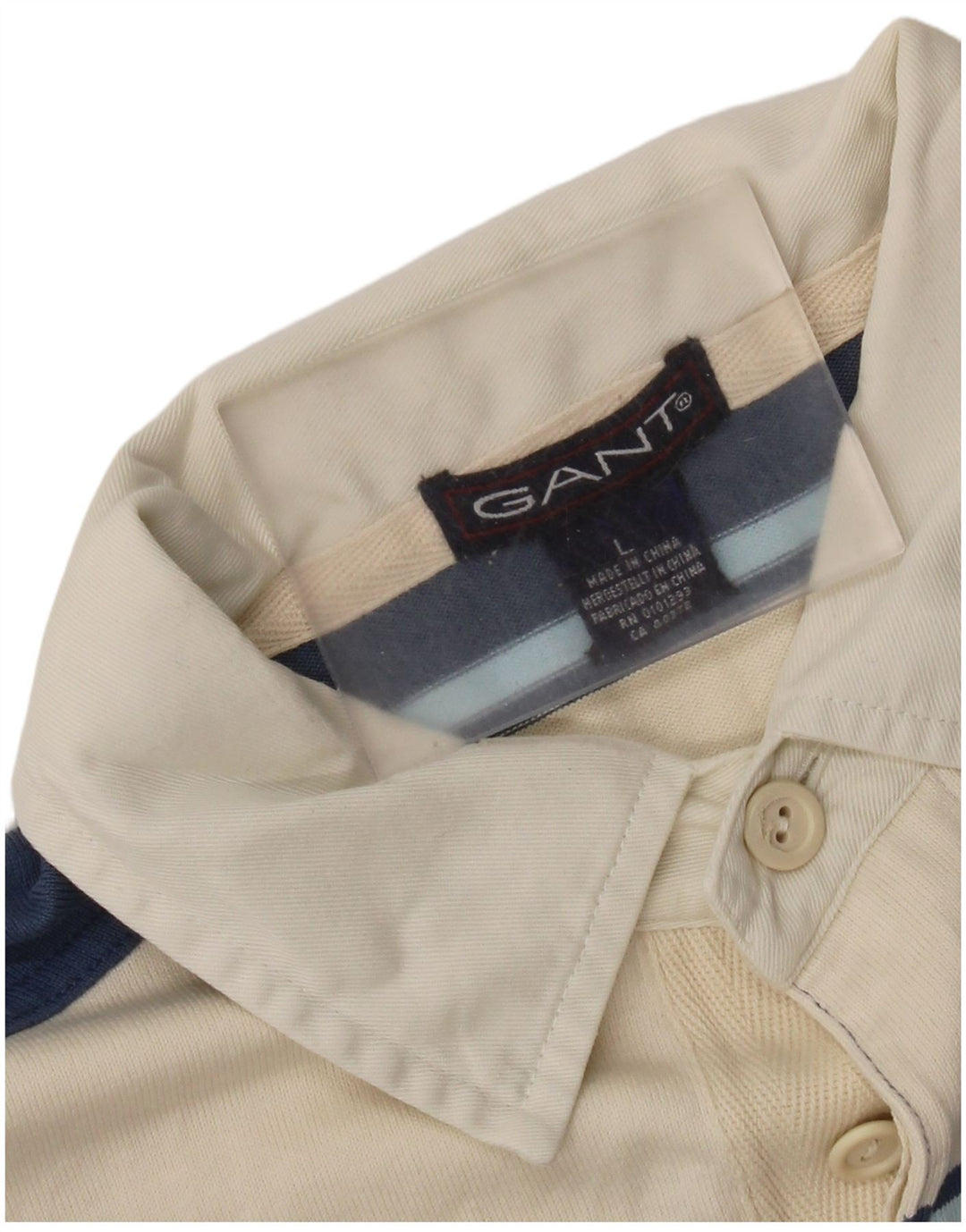 Gant herre poloshirt stor blå stribet bomuld