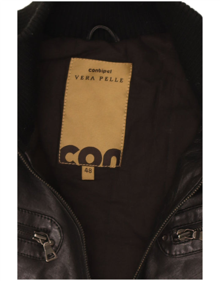Conbipel Dame Crop Læderjakke IT 48 XL Sort