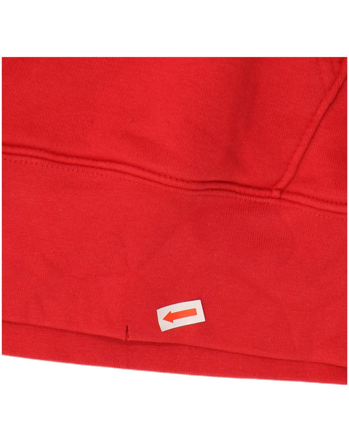 CHAMPION Mens Graphic Hoodie Jumper Small Red Cotton