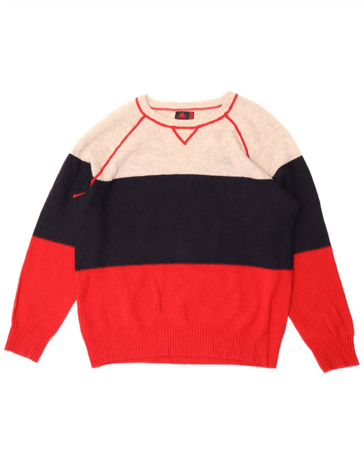 Kappa Herre Boat Neck Jumper Sweater XL Flerfarvet Colourblock Uld