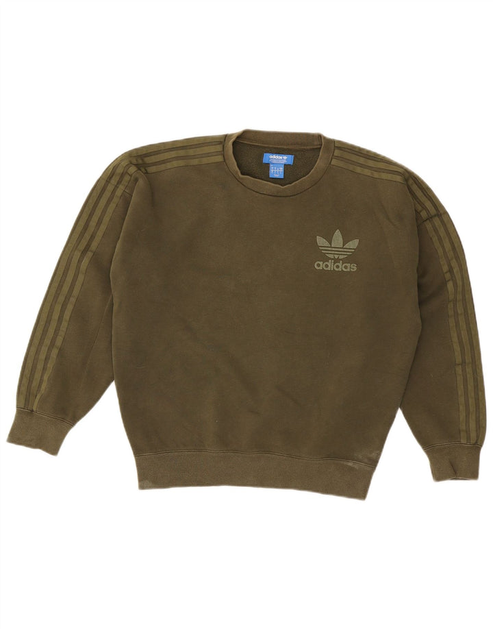 Adidas Sweatshirt til mænd, lille Khaki Bomuld