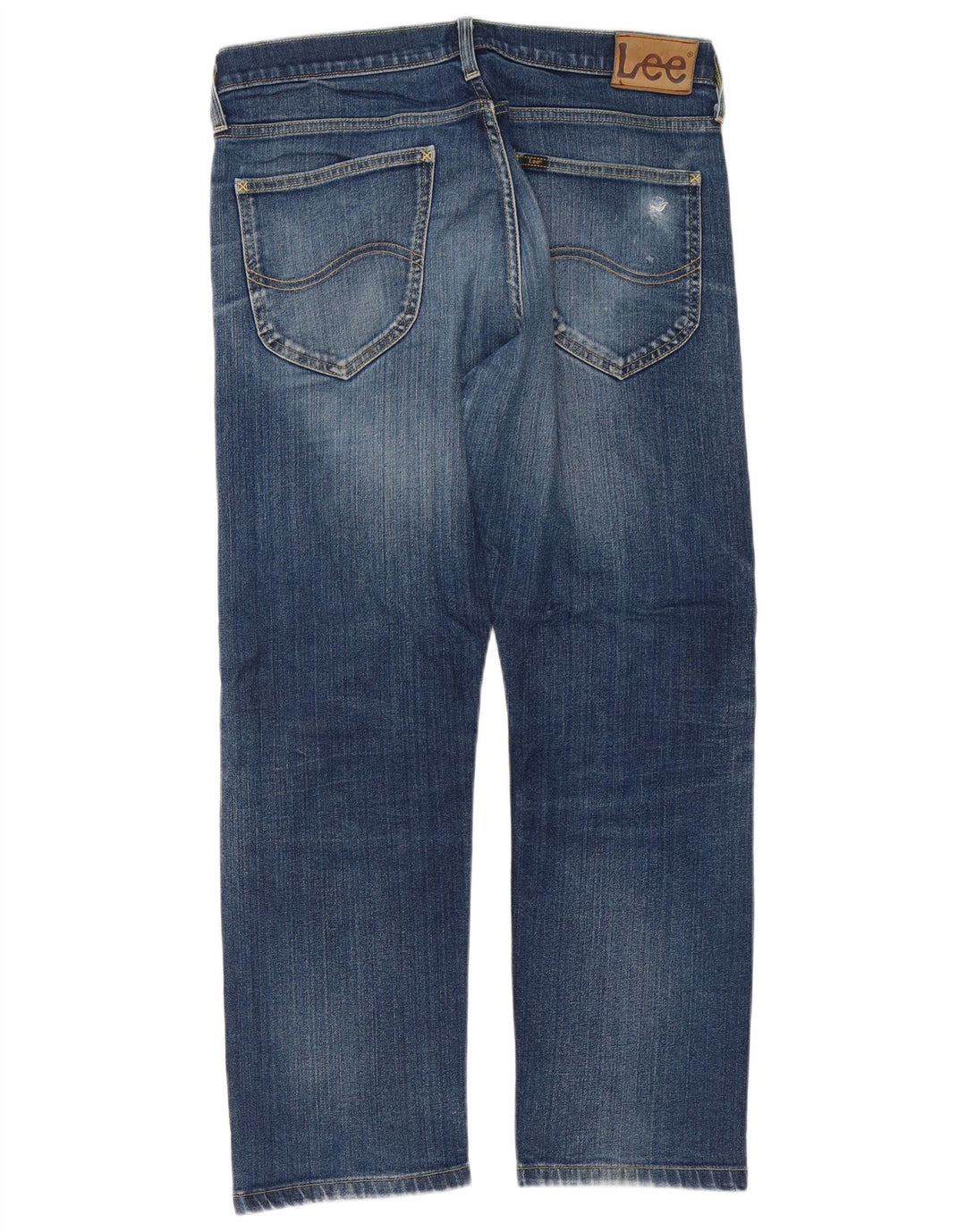 Lee Herre Blake Straight Jeans W34 L28 Blå Bomuld