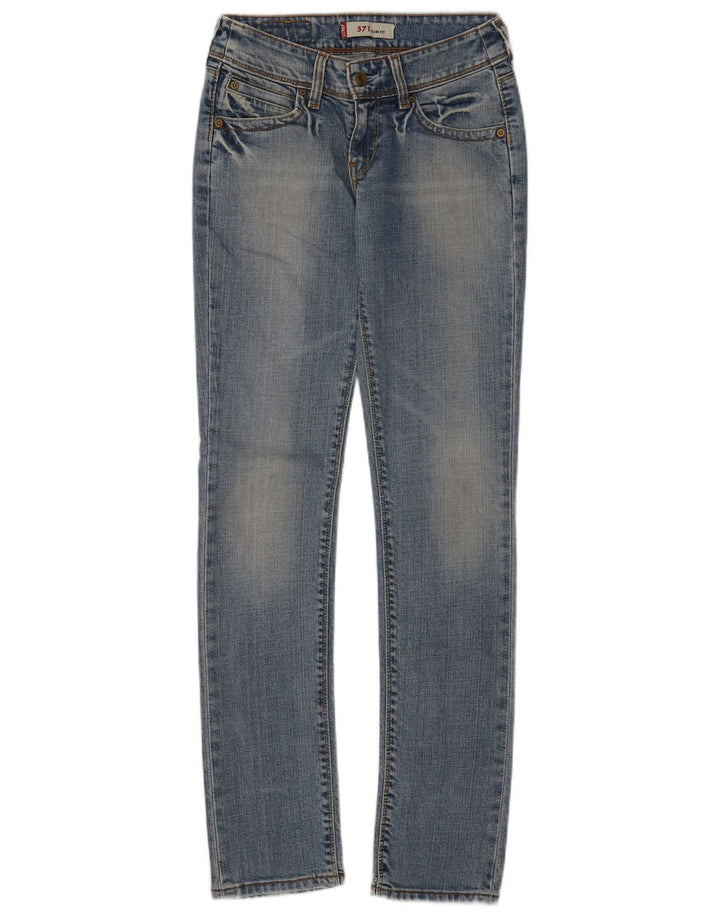 Levi's Dame 571 Slim Jeans W28 L34 Blå Bomuld