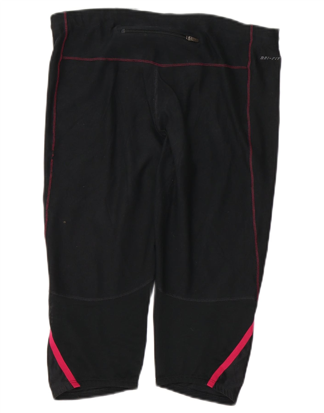 NIKE Dame Dri Fit Capri træningsdragt Bukser UK 16 Stor sort farveblok