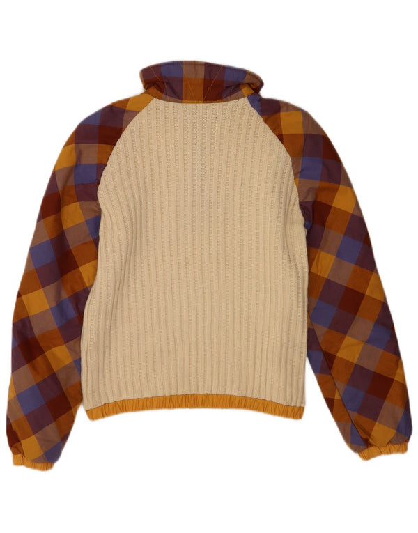 Samas Boys Zip Neck Sweater 9-10 år Beige Colourblock Uld