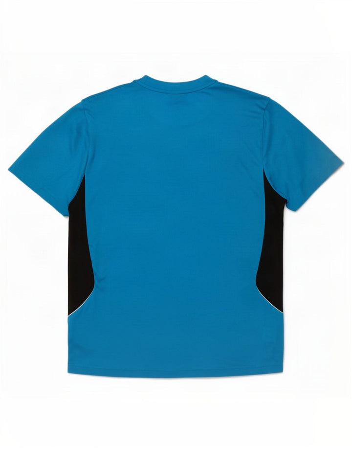 Adidas Herre Climalite T-Shirt Top Stor Blå Colourblock Polyester