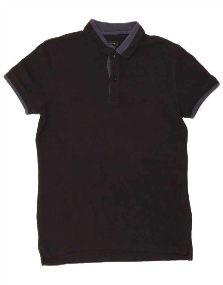 Massimo Dutti Herre Casual Fit Polo Shirt Medium Sort