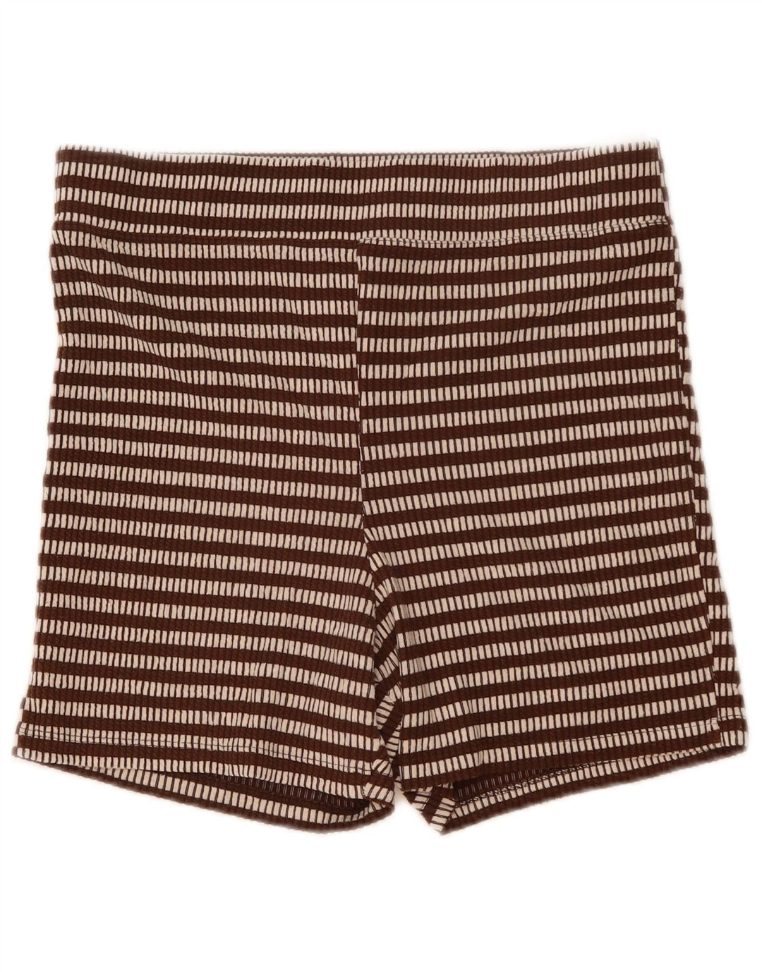 Topshop Dame Sports Shorts UK 14 Medium Brun Stribet