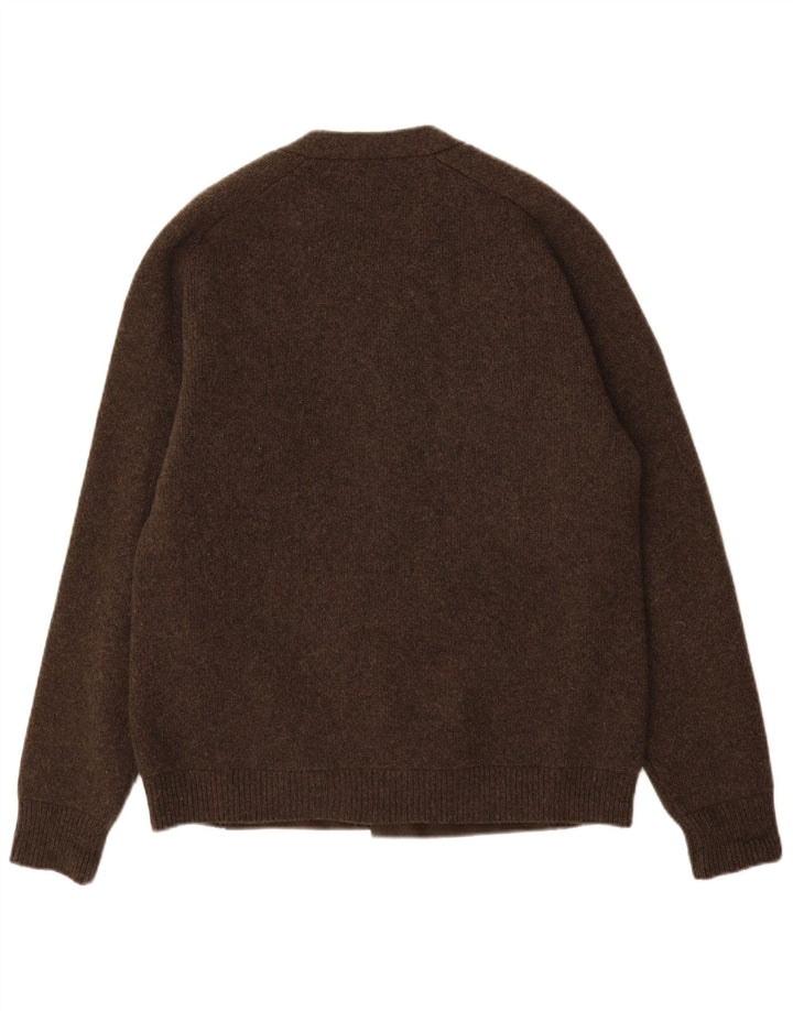 Roberto Collina Herre Cardigan Sweater IT 50 Medium Brun Uld