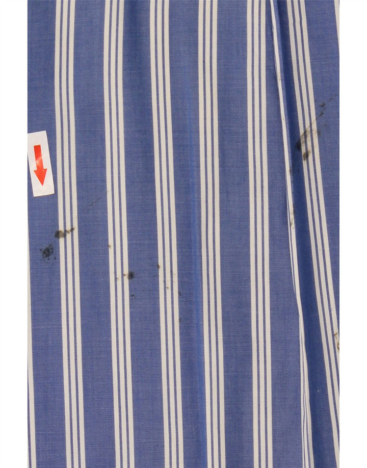 Chaps Kortærmet Herreskjorte Stor Blå Stribet