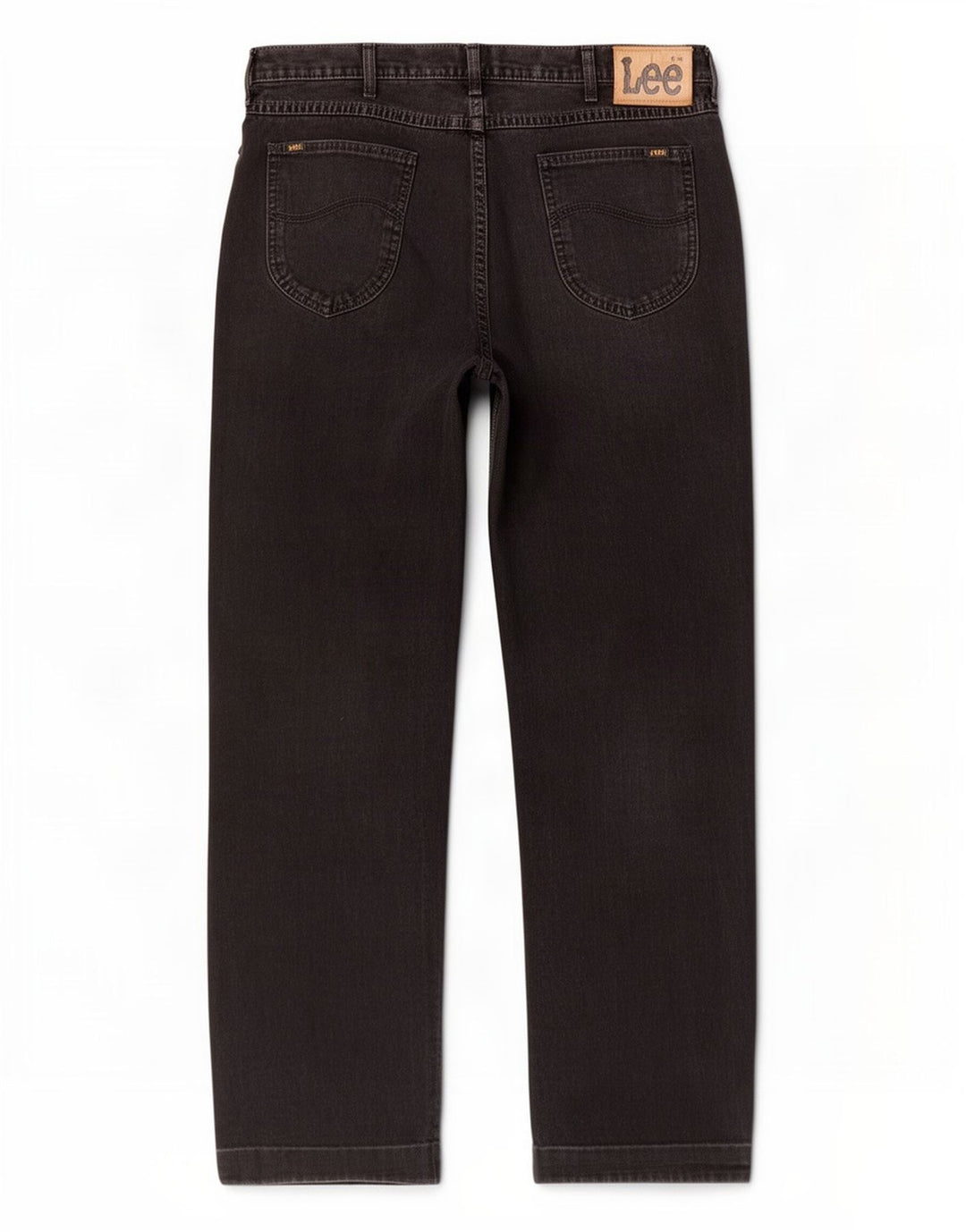 Lee Straight Jeans til mænd W36 L28 Sort bomuld