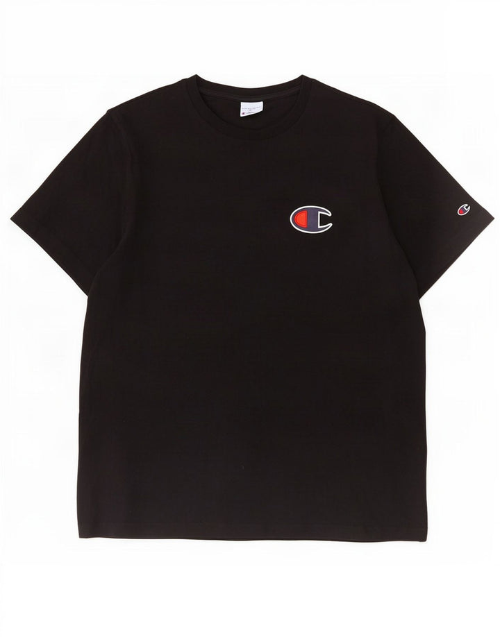 Champion Herre Grafisk T-Shirt Top 2XL Sort