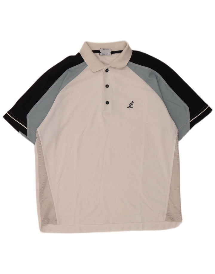 AUSTRALIAN L'ALPINA Poloshirt til mænd Stor hvid Colourblock Polyester