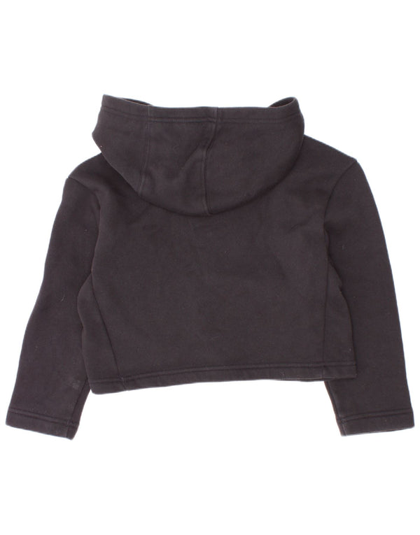 Adidas Girls Crop Hoodie Jumper 5-6 år Sort bomuld