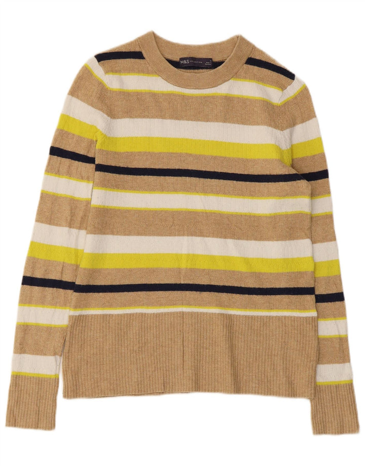 Marks & Spencer Dame sweater med rund hals DK 12 Medium Flerfarvet