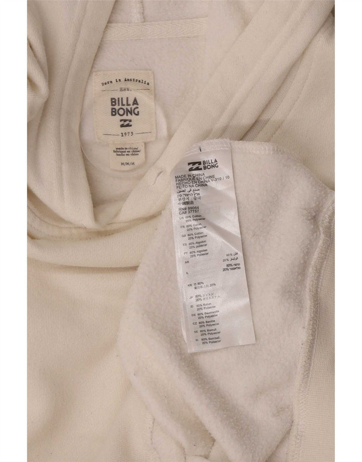 Billabong Herre Loose Fit Hoodie Jumper Medium White Bomuld