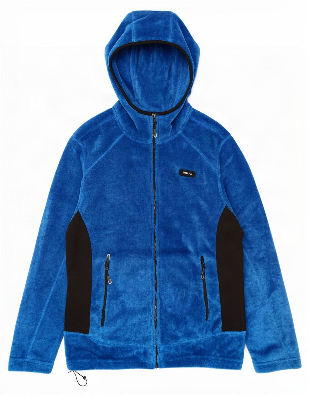 Brugi Herre hættejakke i fleece UK 40 Large Blue Colourblock Polyester