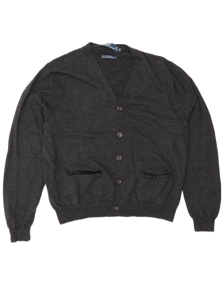 Polo Ralph Lauren Herre Cardigan Sweater XL Grå Uld