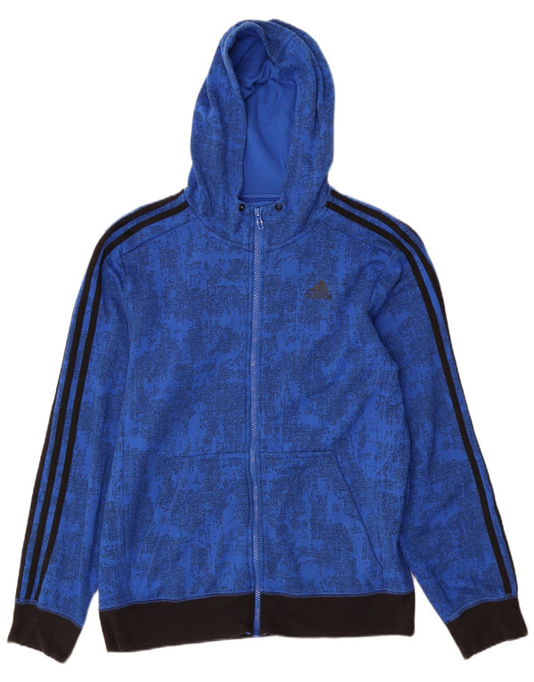 ADIDAS Hættetrøje med lynlås til mænd Medium Blue Tie Dye Polyester