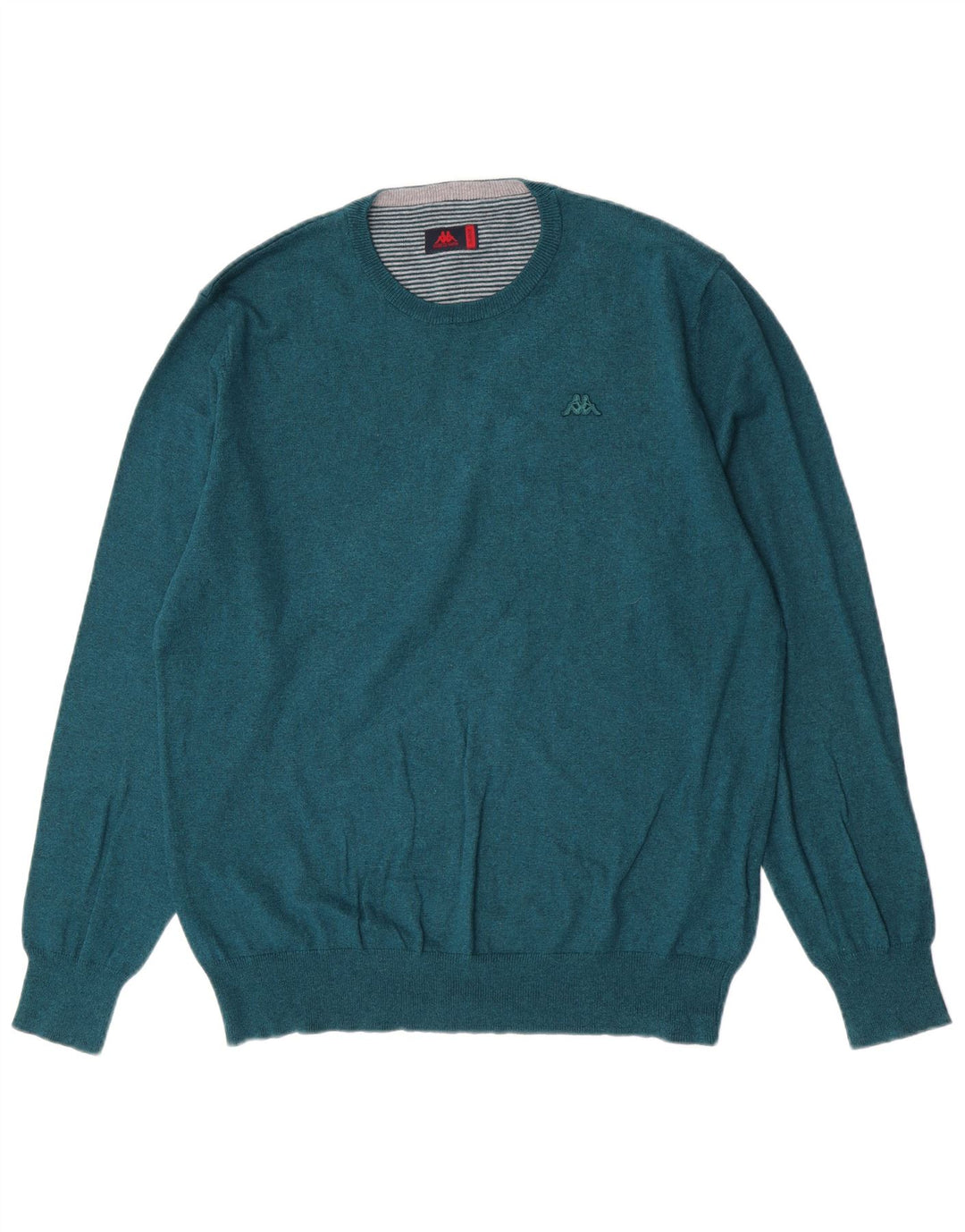 Kappa herre sweater med rund hals XL grøn bomuld