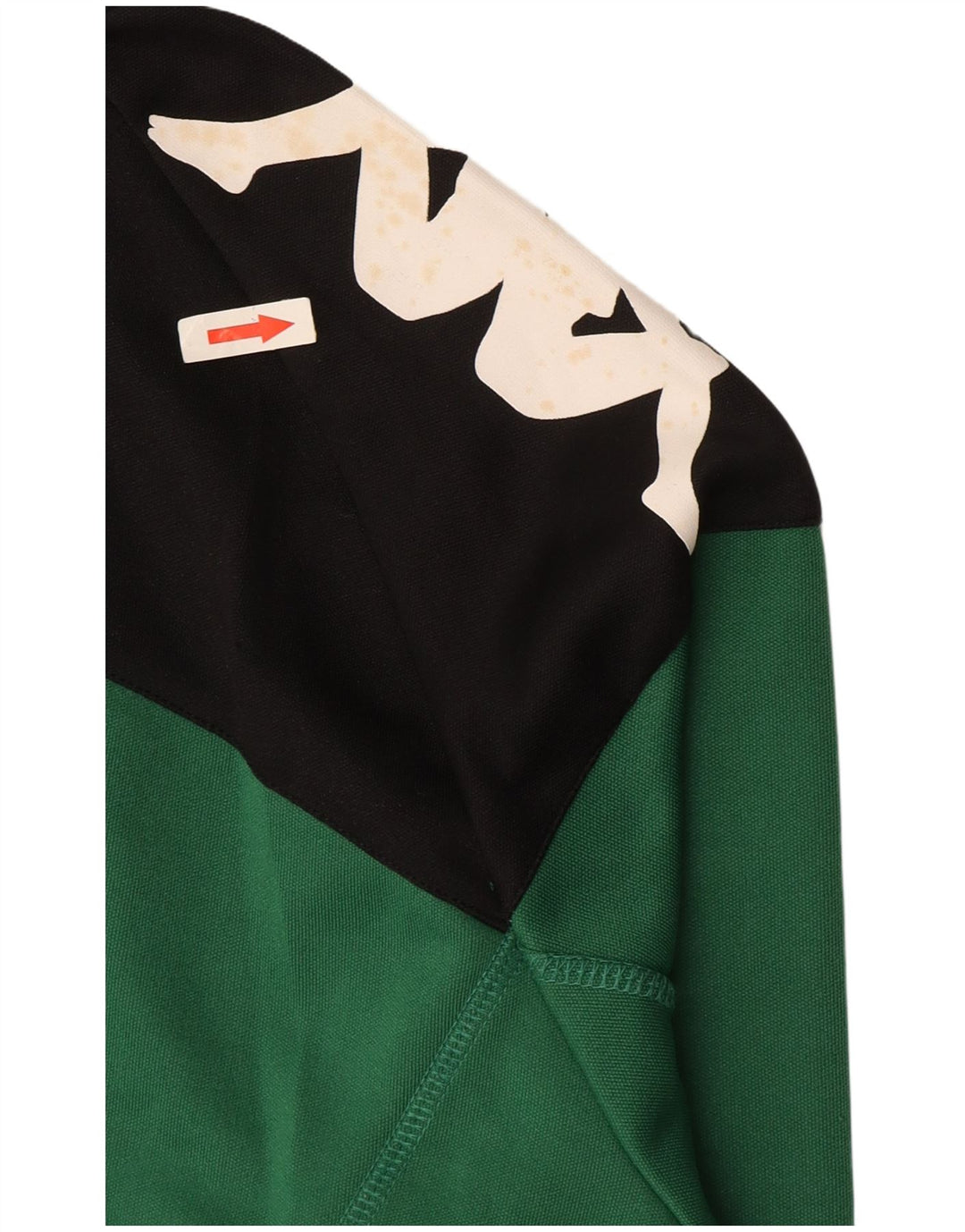 Kappa Herre Grafisk Zip Neck Sweatshirt Jumper Lille Grøn Colourblock
