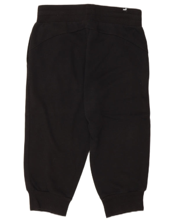 Puma Dame Capri Træningsdragt Bukser Joggers UK 10 Small Black Bomuld
