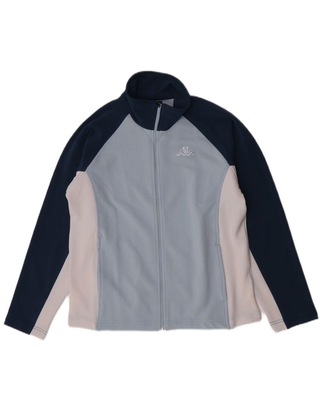 Kappa træningsdragt topjakke til kvinder UK 16 Stor blå farveblok polyester