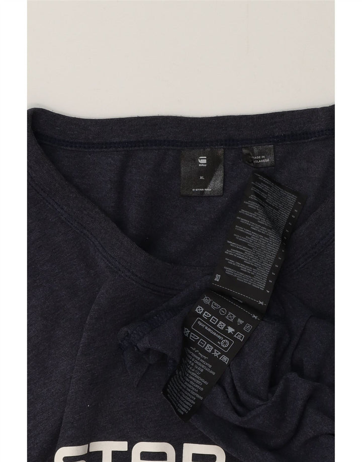 G-STAR Herre grafisk T-shirt top XL marineblå bomuld
