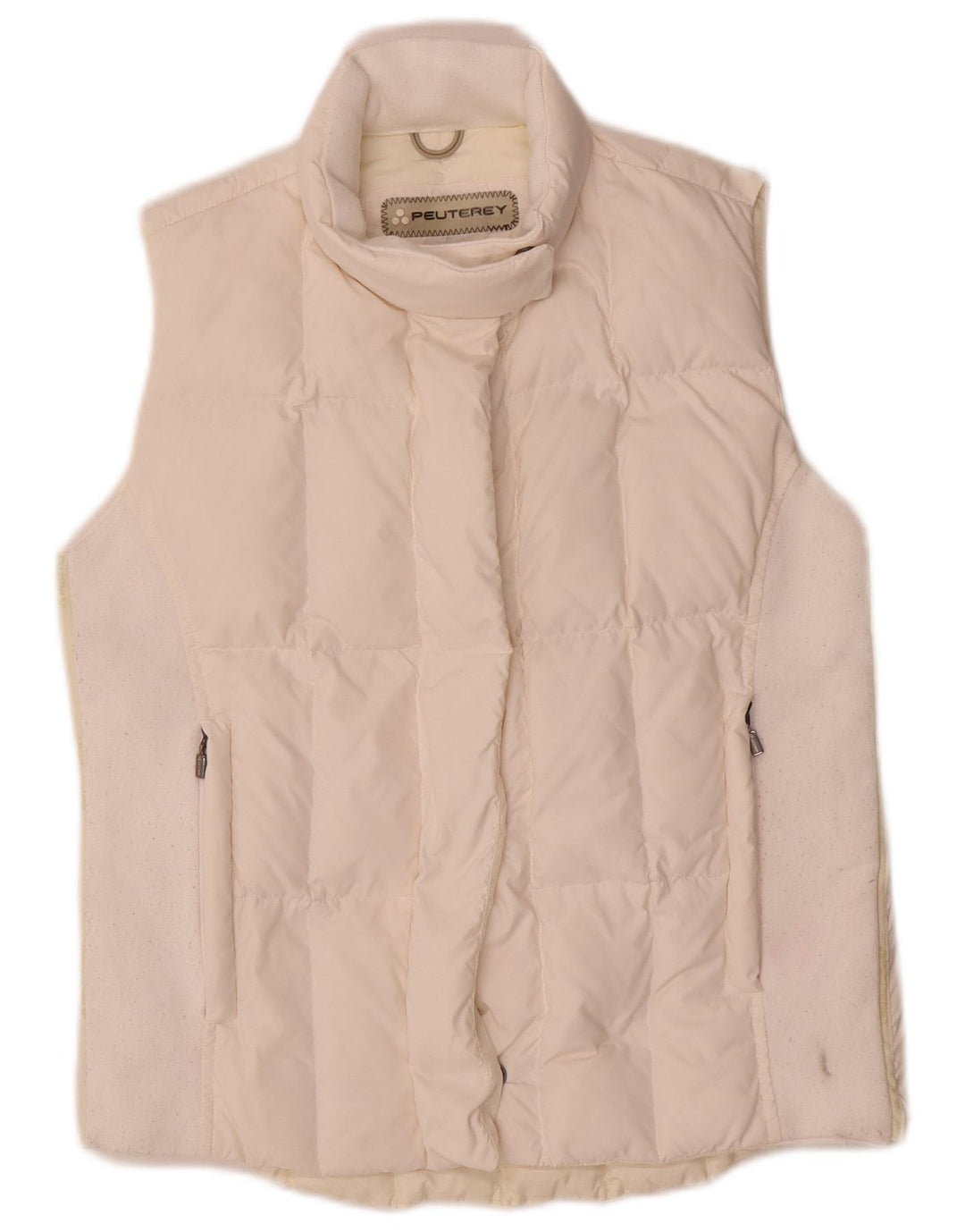 PEUTEREY Polstret Gilet til kvinder EU 42 Stor hvid nylon