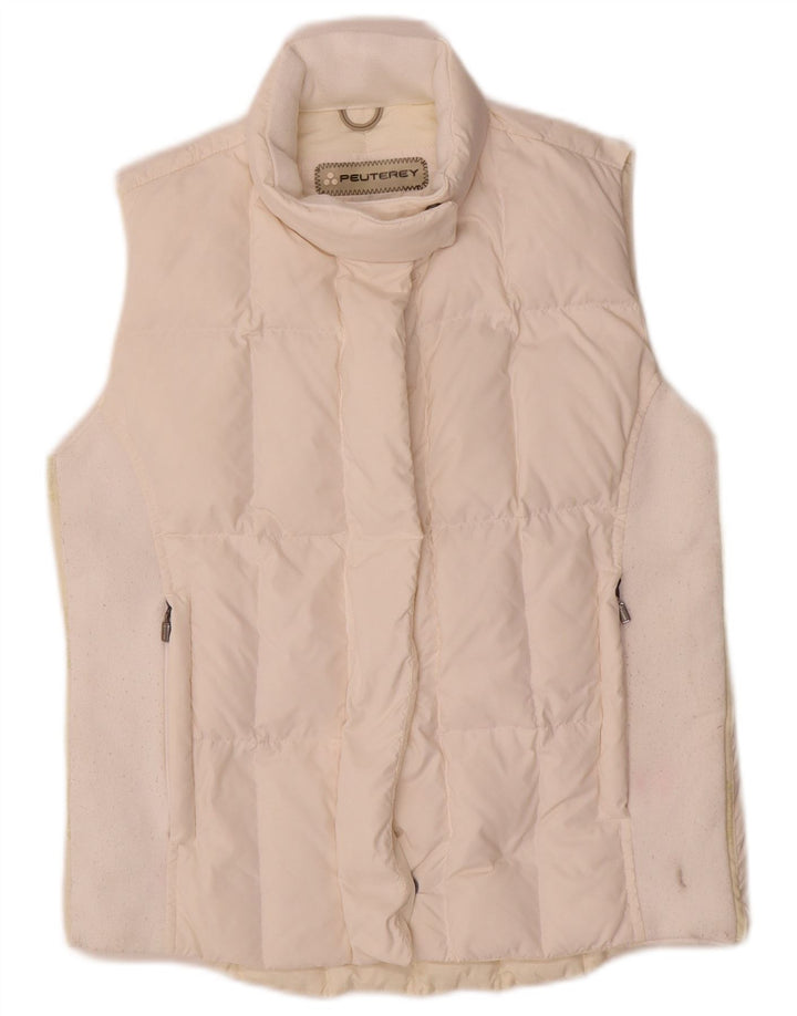 PEUTEREY Polstret Gilet til kvinder EU 42 Stor hvid nylon