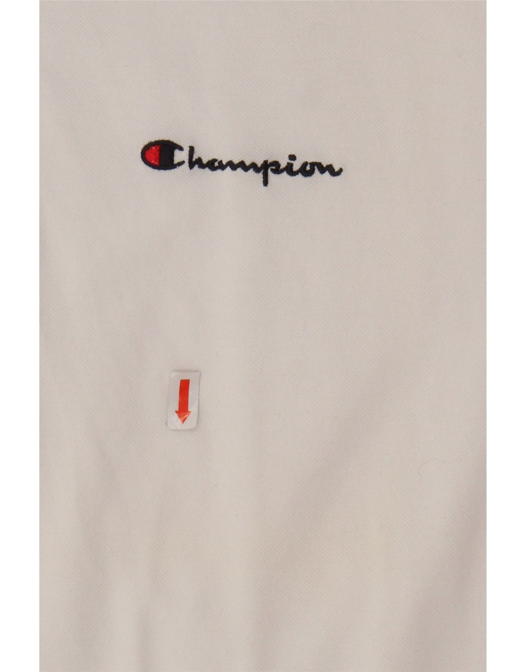 CHAMPION Mens Easy Fit Polo Shirt Medium White Cotton