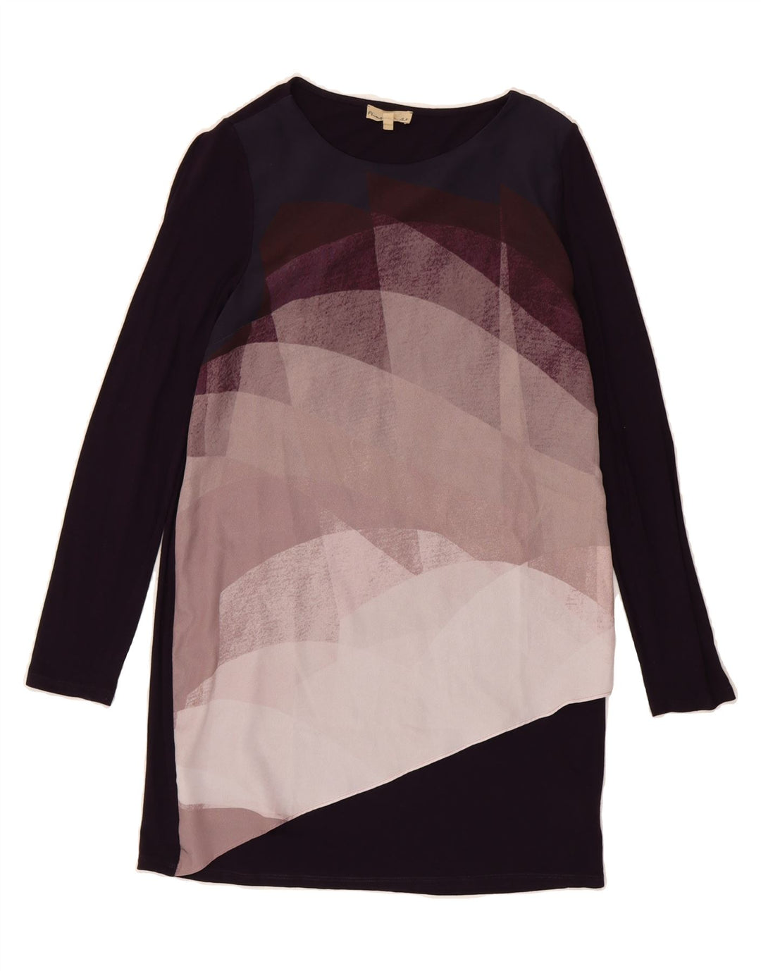 PHASE EIGHT Womens Long Sleeve Shift Dress UK 10 Small  Purple Colourblock Vintage Phase Eight and Second-Hand Phase Eight from Messina Hembry 
