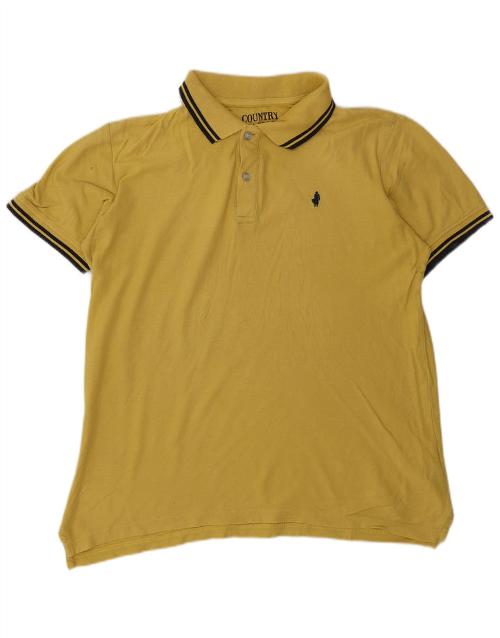 MARLBORO CLASSICS Herre Country Classic Polo Shirt Medium Gul Bomuld