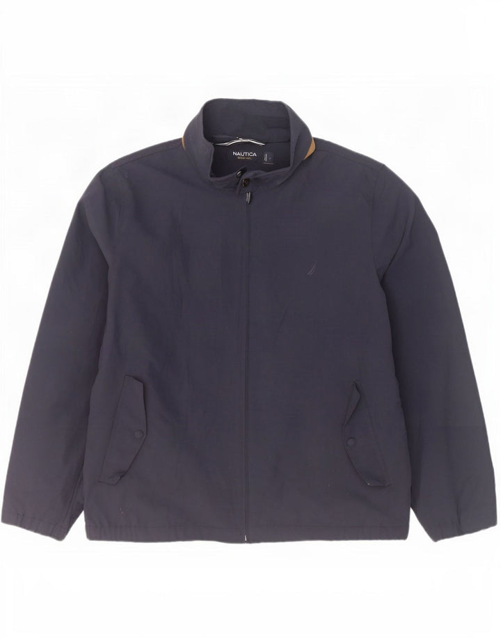 Nautica Herre Bomber Jacket UK 40 Large Navy Blue Polyester