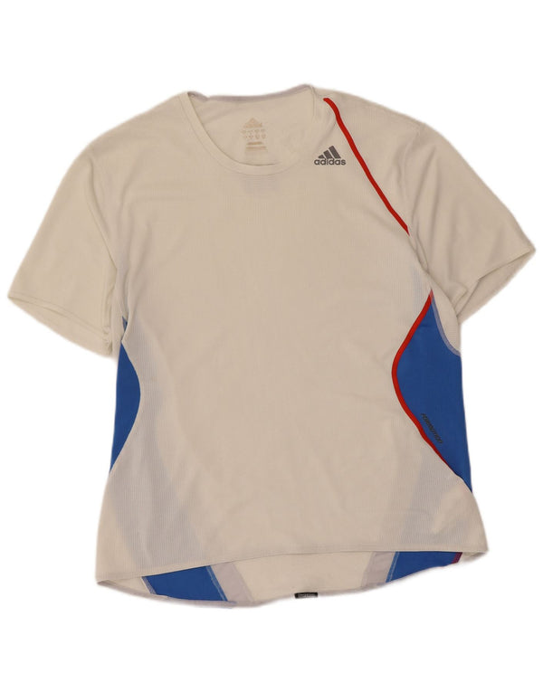 Adidas Herre T-Shirt Top Stor Hvid Colourblock Polyester