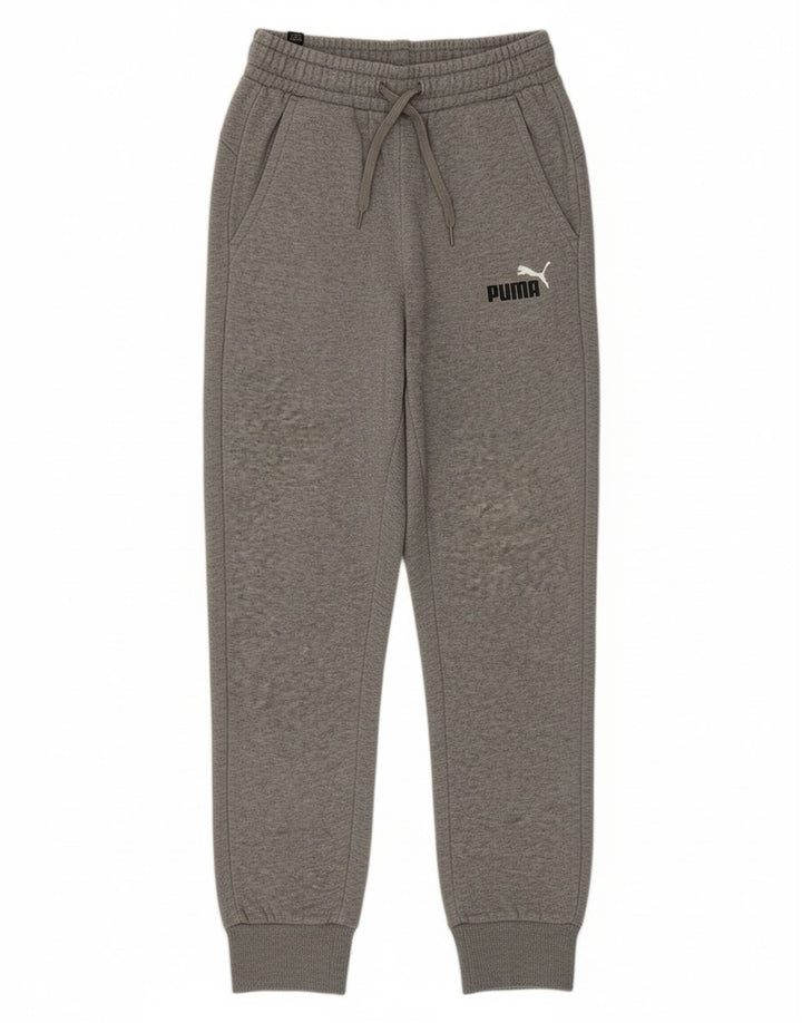 PUMA Mens Tracksuit Trousers Joggers XS Grey Cotton