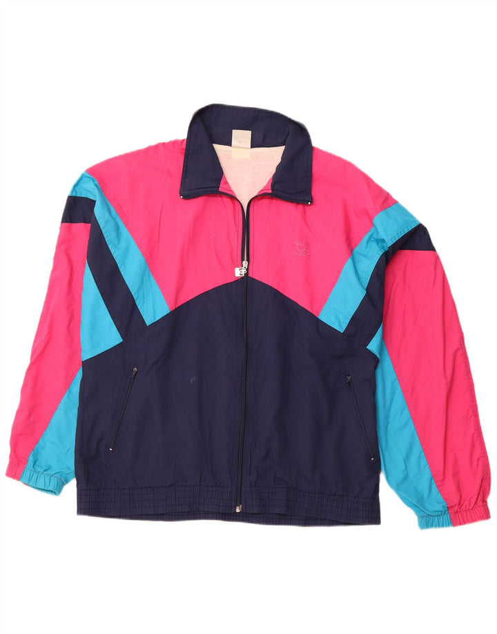 LEOPARD Træningsdragt til mænd Topjakke XL Marineblå Colourblock Polyester