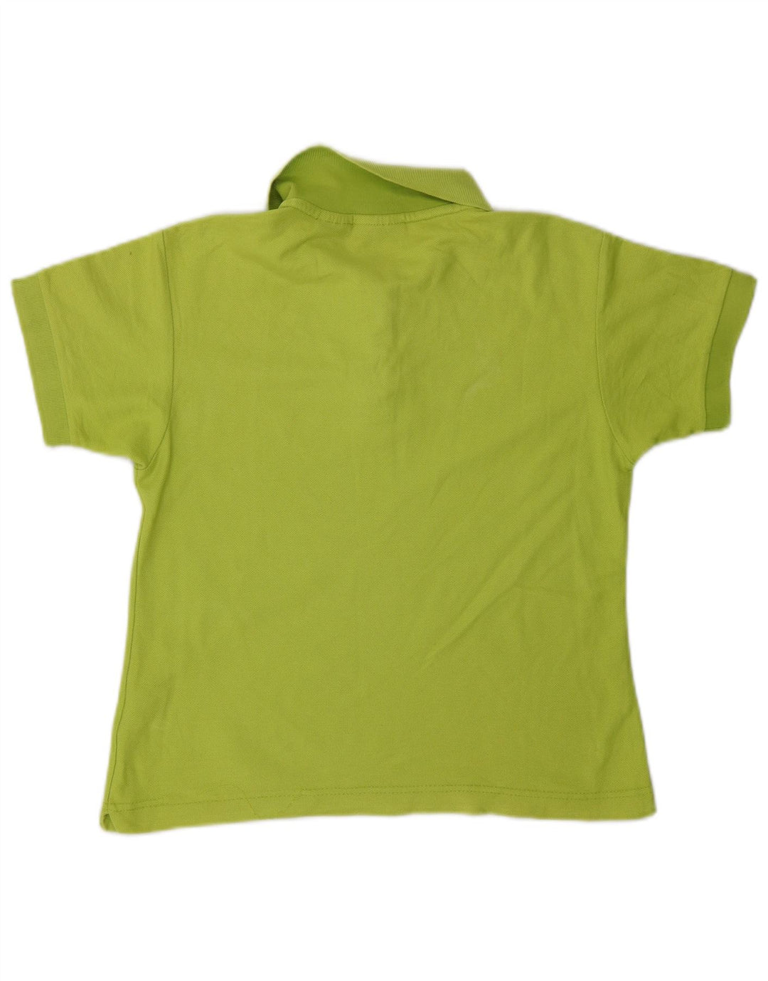 FILA Womens Crop Polo Shirt UK 14 Large Green Bomuld