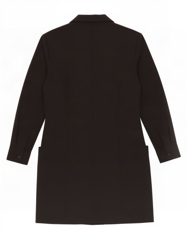 Zara Dame Dobbeltradet Frakke UK 12 Medium Sort
