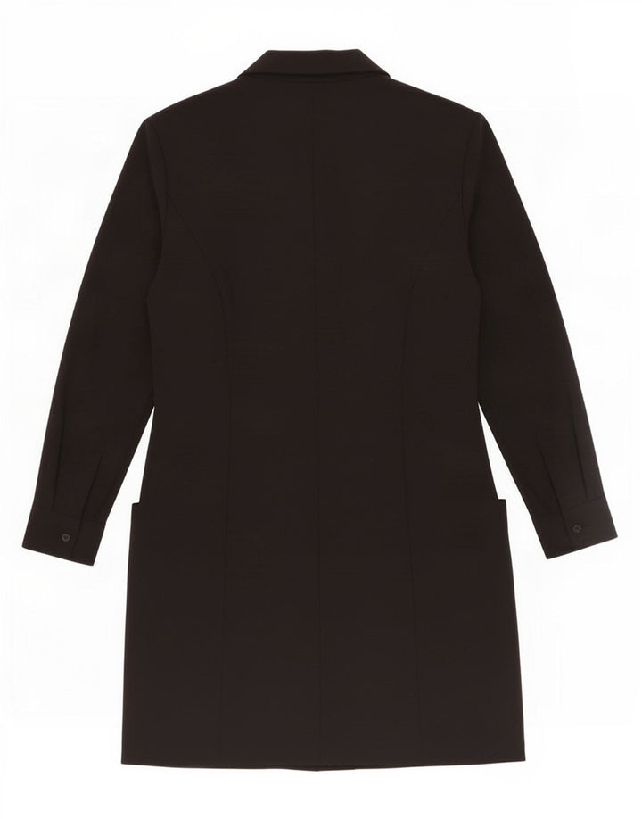Zara Dame Dobbeltradet Frakke UK 12 Medium Sort
