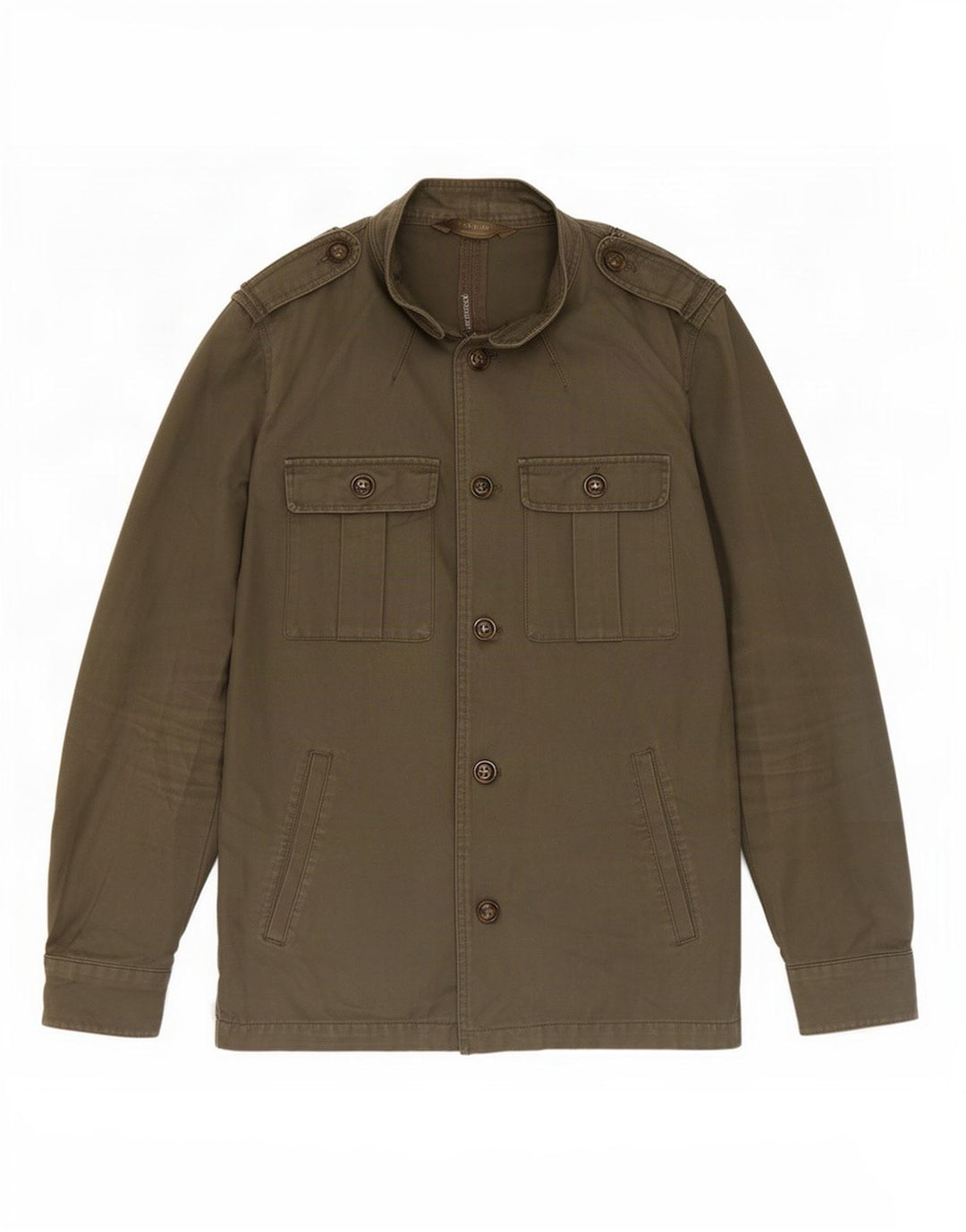 Zara Herre Military Jacket UK 38 Medium Khaki Cotton