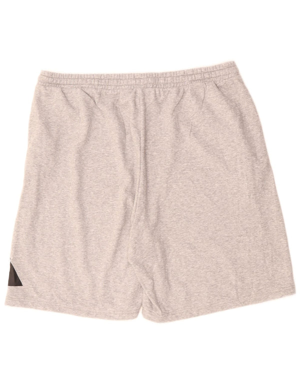 Adidas grafiske sportsshorts til mænd 2XL grå flækket bomuld